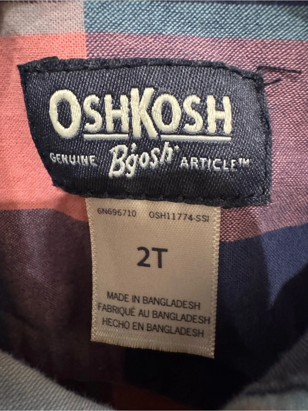 Oshkosh boy button shirt